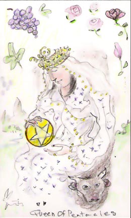 Tarot Deck: Queen of pentacles